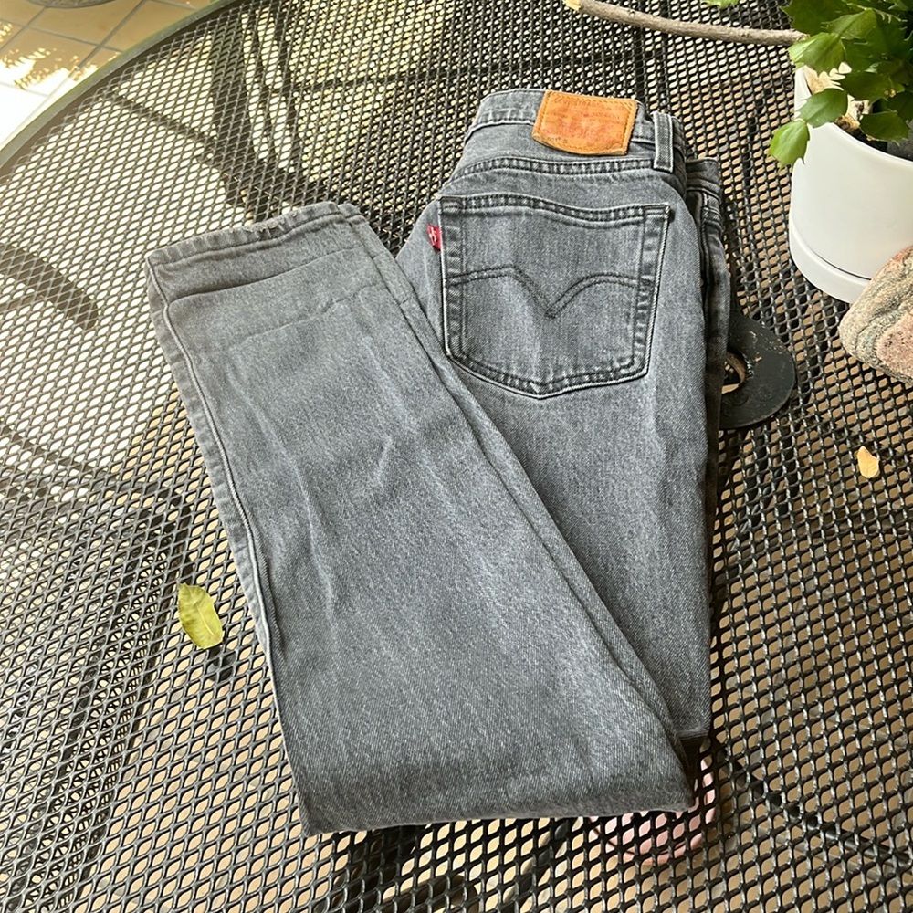 Levi’s 501 Distressed Gray BIG E denim**